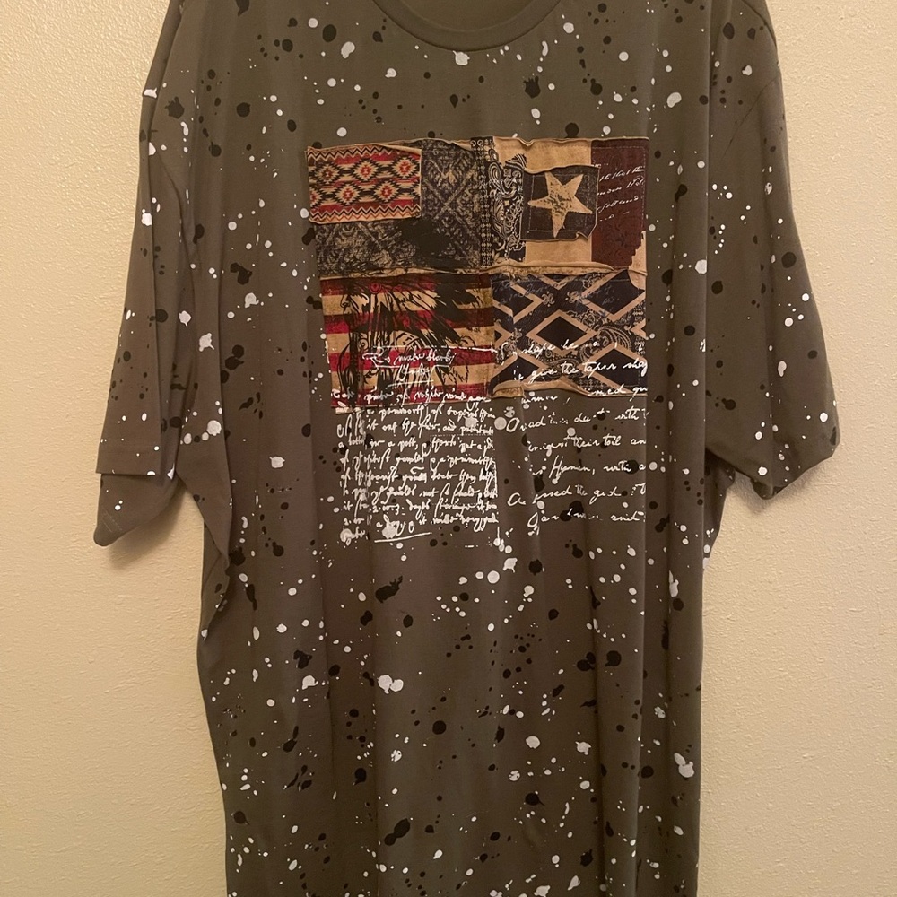 Olive Patchwork Graphic Tee
